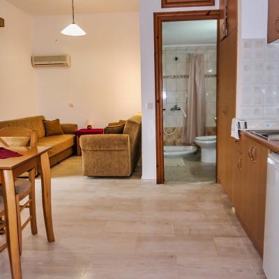 Living, dining & kitchen area